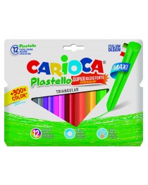 Carioca Jumbo Üçgen Elleri Kirletmeyen Yıkanabilir Pastel Boya Kalemi 12’Li